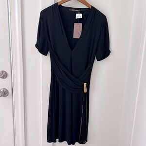 NWT Roberto Cavalli Black Dress Size 44